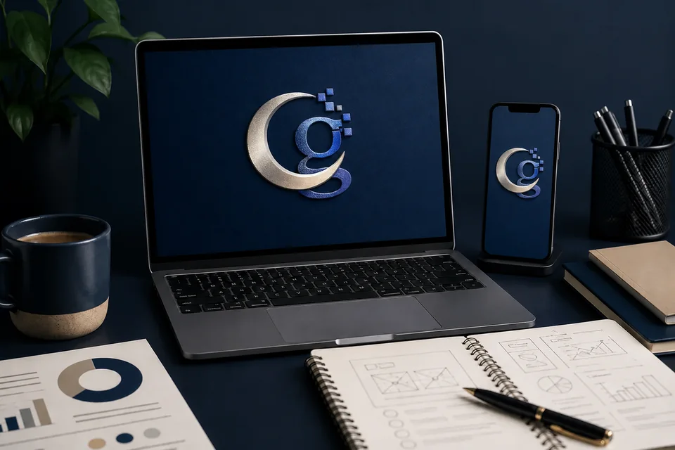 Representative digital marketing campaign displayed on a laptop and smartphone