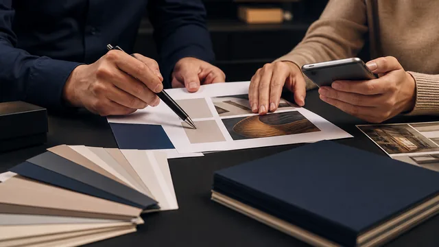 Consultation over design samples and project requirements